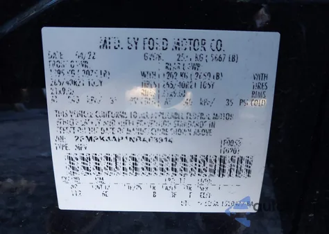 2022 Ford Edge St из США, поврежденный, VIN 2FMPK4AP1NBA63914